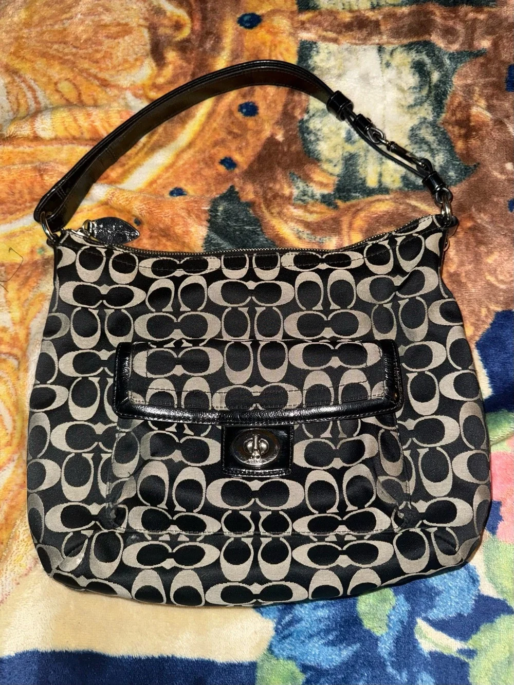 Coach Penelope Signature Sateen Shoulder Bag